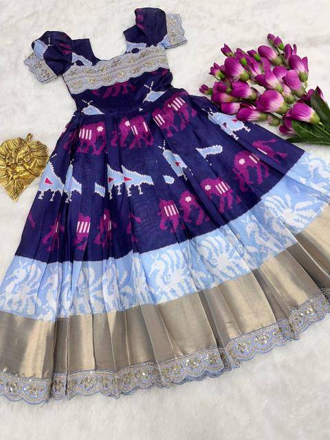 NEW LAUNCING KIDS GOWN silk Ahmedabad kids wear market wholesale